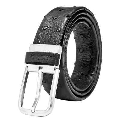 Stylish Double-sided Ostrich Belts with Stainless Steel Buckle