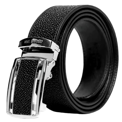 Men's Stingray Leather Belt Ratchet Dress Belt