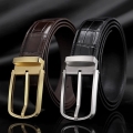 Durable Alligator Belts Work Business Dress Belts for Men