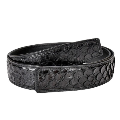 Snakeskin Replacement Belts Straps without Buckle - Black