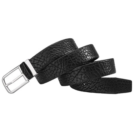 Mens Double-sided Bison Leather Belts Dress Belts