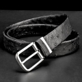 Stylish Double-sided Ostrich Leather Belts for Men