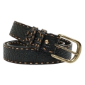 Vintage Bison Belts Jean Belt with Solid Brass Buckle